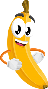 banana, character, hands