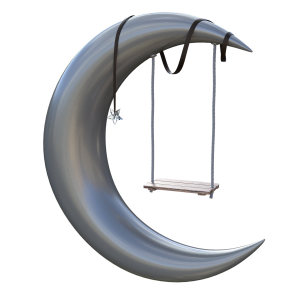 moon, fantasy, swing